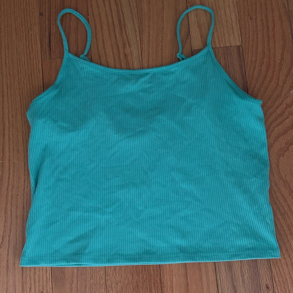 Teal American Eagle Crop Top